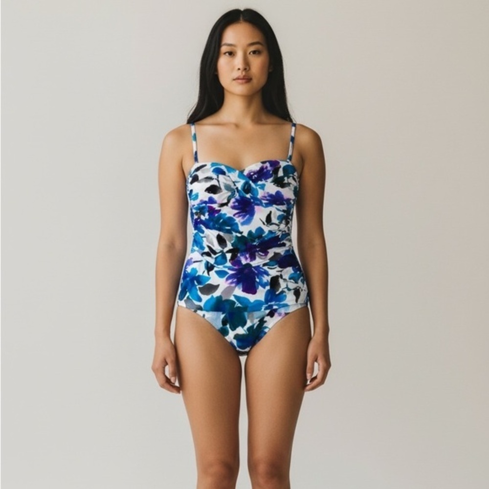 Shoreshapes Swimwear 10 Women's Floral One-Piece Swimsuit shaping cruise molded